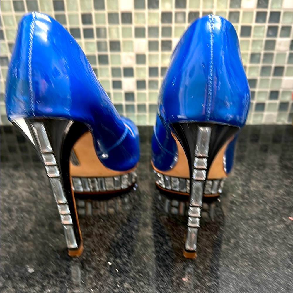 Elegant Blue High Heels